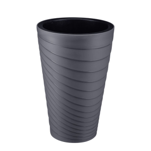 Doniczka okrągła TWISTA 25x37cm szary